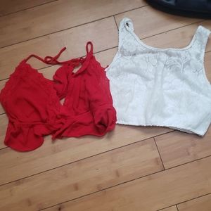 Red and white tops